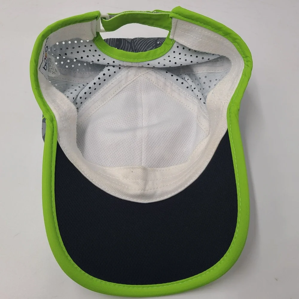 Boco Gear Hat Adjustable Gray Green Ironman World Championship Kona 2017 Running